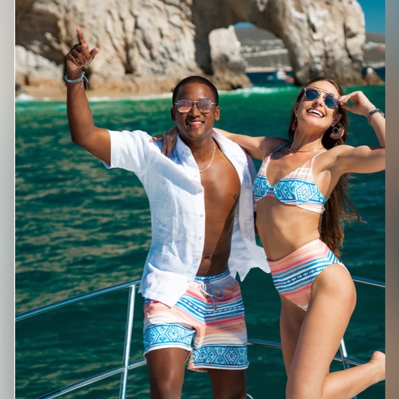 NEW! Kenny Flowers THE PALMILLA Bandeau Bikini Top & Bikini Bottom Set SZ M - Picture 4 of 15